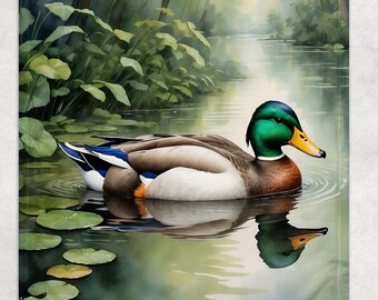 Duck Baby Blanket Woodland Nursery Decor Baby Boy Blanket Gift  Baby Shower Gift Duck Hunting Nursery Bedding Boy Mallard Duck