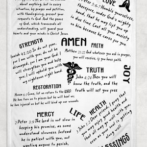 Healing Scriptures Fleece Prayer Blanket