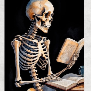 Skeleton Reading Throw Blanket, Book Blanket, Book Lover Gift, Reading Gift, Bookish Gift, Gift For Readers, Favorite Book Blanket For Her