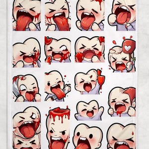 Bloody Teeth Throw Blanket