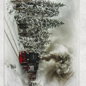Vintage Locomotive Fleece Blanket Old Train Blanket Custom Made