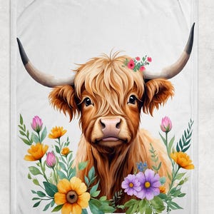 Cowgirl Minky Blanket or Lovey, Cowgirl Minky, Floral Cowgirl Blanket, Cowgirl Toddler Blanket, Baby horse and cow Blanket