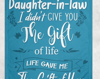 Daughter In Law Fleece Blanket/Daughter In Law Gift For Christmas/Daughter In Law Wedding Gift/