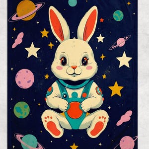 Space Bunny Decke werfen