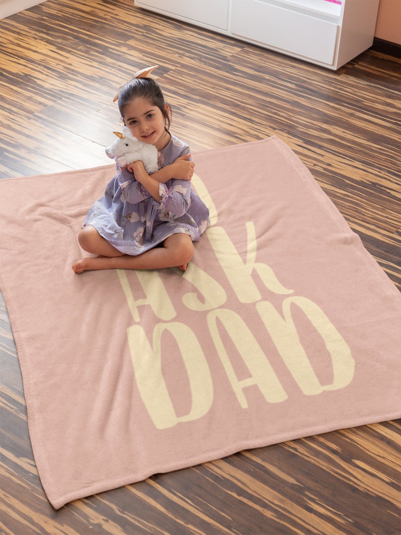 Go Ask Dad Fleece Blanket Perfect for Mom image 2