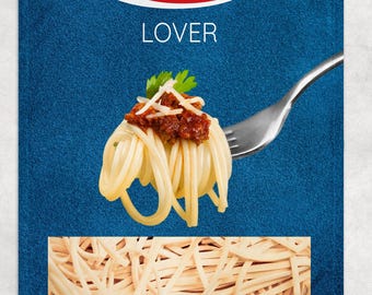 Pasta Blanket Throw/ Fun gift for her him/ BFF wife mother birthda/ Christmas gift/ Penne Linguini