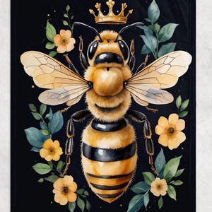 Bee blanket, Bee keeper gift, Gift for bee lover, vintage bees, fleece blanket, bee lover gift, Gift for her, Sofa throw, bee décor