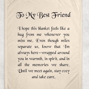To My Best Friend Blanket, Family Throw Blanket - Blankets for girls and boys, Blanket For Gifts