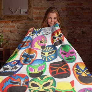 Lucha Libre Fleece Blanket image 6