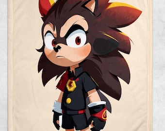 Hedgehog Fleece Blanket: Funny Video Game Gift