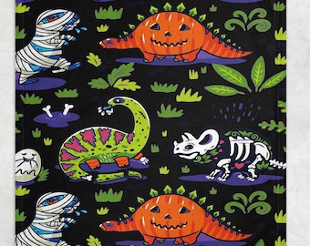 Dinosaur Halloween Fleece Blanket