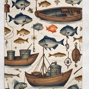 Cobertor de lã de pesca vintage | Cobertor macio | Cobertor para crianças pequenas | Cobertor confortável | Cobertor para berço | Cobertor para animais de estimação