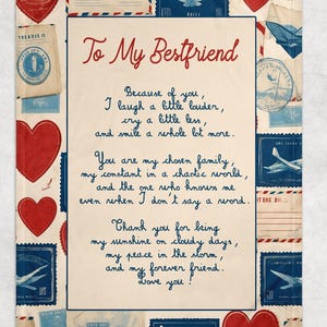 To My Best Friend Blanket, Family Throw Blanket - Blankets for girls and boys, Blanket For Gifts