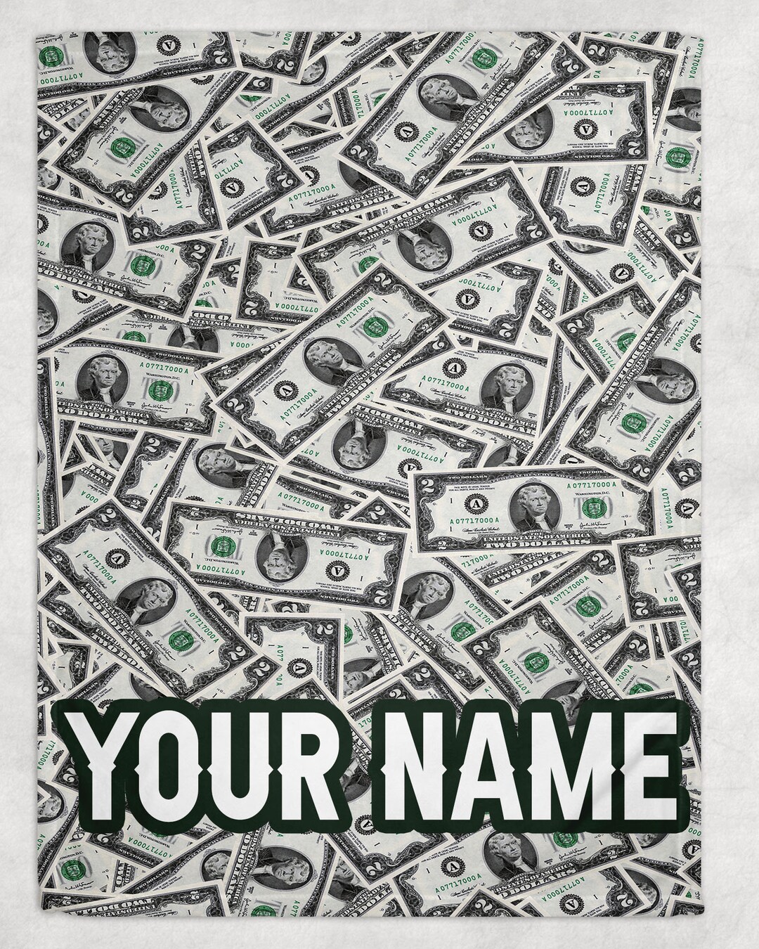 Money Blanket - Money Printed Blanket - Dollar Banknotes Money Blanket - Money Printed Blanket - Dollar Banknotes