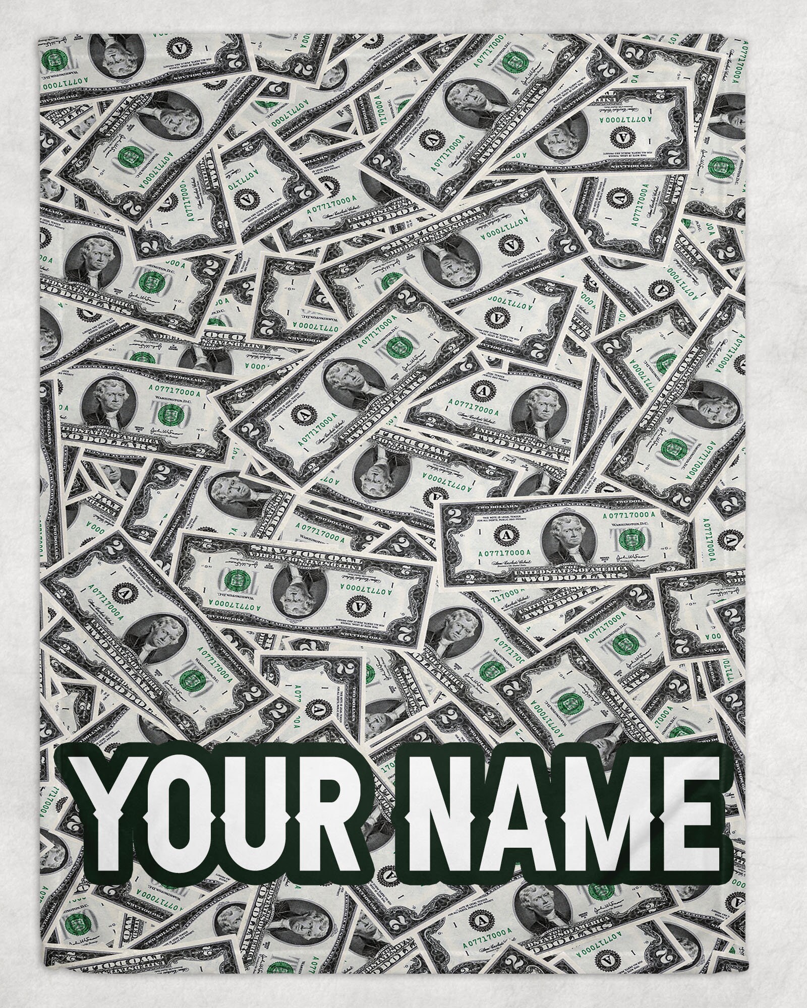 Money Blanket - Money Printed Blanket - Dollar Banknotes Money Blanket - Money Printed Blanket - Dollar Banknotes