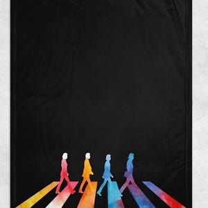 Fleece Blanket - Colorful Road Blanket, Music Lover Gift