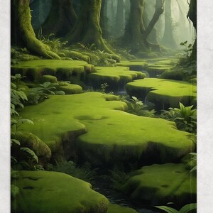 Moss Blanket, Fantasy Forest Throw Blanket, Cottagecore Blanket, Whimsical Nature Blanket, Faux Moss Blanket, Nature Lover Moss Blanket