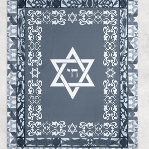 Jewish Blanket, Jewish Beautiful Culture Blanket, Hamsa Fleece Blanket, Hamsa Gifts,Gift for Her,Fleece Blacket