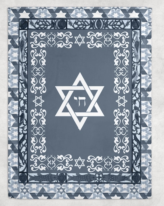 Jewish Blanket Jewish Beautiful Culture Blanket Hamsa Fleece Etsy