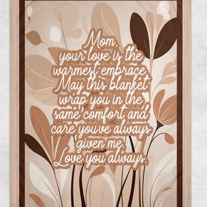 Cobertor para minha mãe, presentes para o dia das mães, presente para a mamãe da filha e do filho, cobertores para cartas de mãe, presentes de aniversário para a mãe