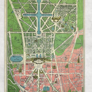Palace of Versailles Kaart Deken - Paleis van Versailles Deken - Versailles Deken - Versailles Tuinen Kaart