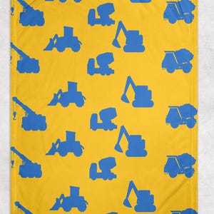 Kids Construction Toy Design blanket, Minky Fleece blanket, Baby blanket, Kids Blanket, birthday gift idea