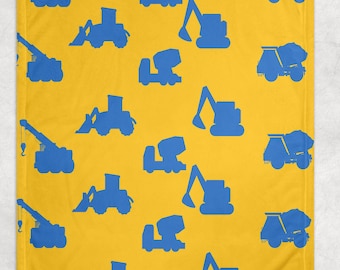 Kids Construction Toy Design blanket, Minky Fleece blanket, Baby blanket, Kids Blanket, birthday gift idea