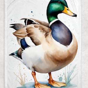Baby Boy Blanket Mallard Duck Nursery Decor Duck Blanket   Baby Shower Gift Mallard Duck Baby Blanket Hunting Nursery