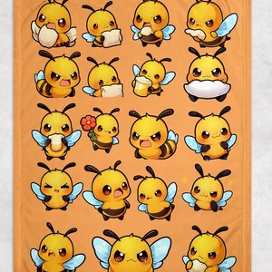 Chaotic Bees Throw Blanket