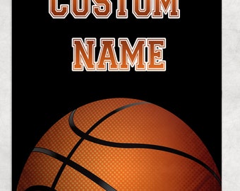 Basketball Custom Name Blanket / Basketball Throw Blanket / Basketball Fleece Blanket / Basketball Adult Blanket / Basketball Kid Blanket