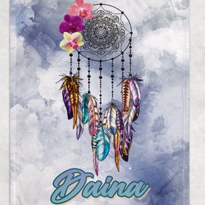 Personalized Dreamcatcher Blanket Custom Throw Blanket with Your Name Soft Warm Lightweight for Kids Adults Women Gift
