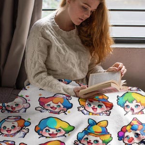 Cute Little Clowns Throw Blanket