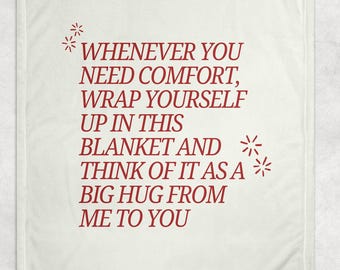 Healing Hug Blanket Gift, Soft Comfort Throw for Cancer, Surgery, or Recovery Gift