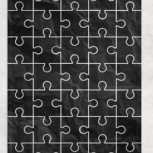 Black Puzzle Patterns Fleece Blanket, Jigsaw Puzzle Piece Design, Perfect Gift for Puzzlers