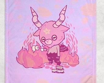 Pastel Goth Blanket - Baphomet