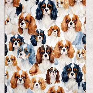 Cavalier King Charles Spaniel Soft Fleece Baby Blanket | Dog Nursery Decor | Pet Unisex Baby Shower Gift