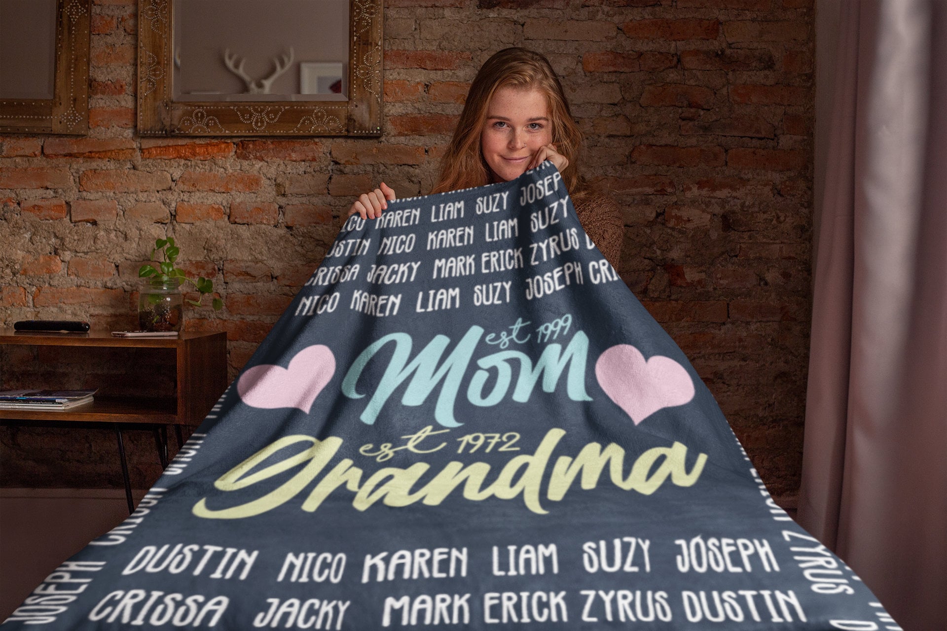 Personalized Grandma Blanket Personalized Blanket for Etsy