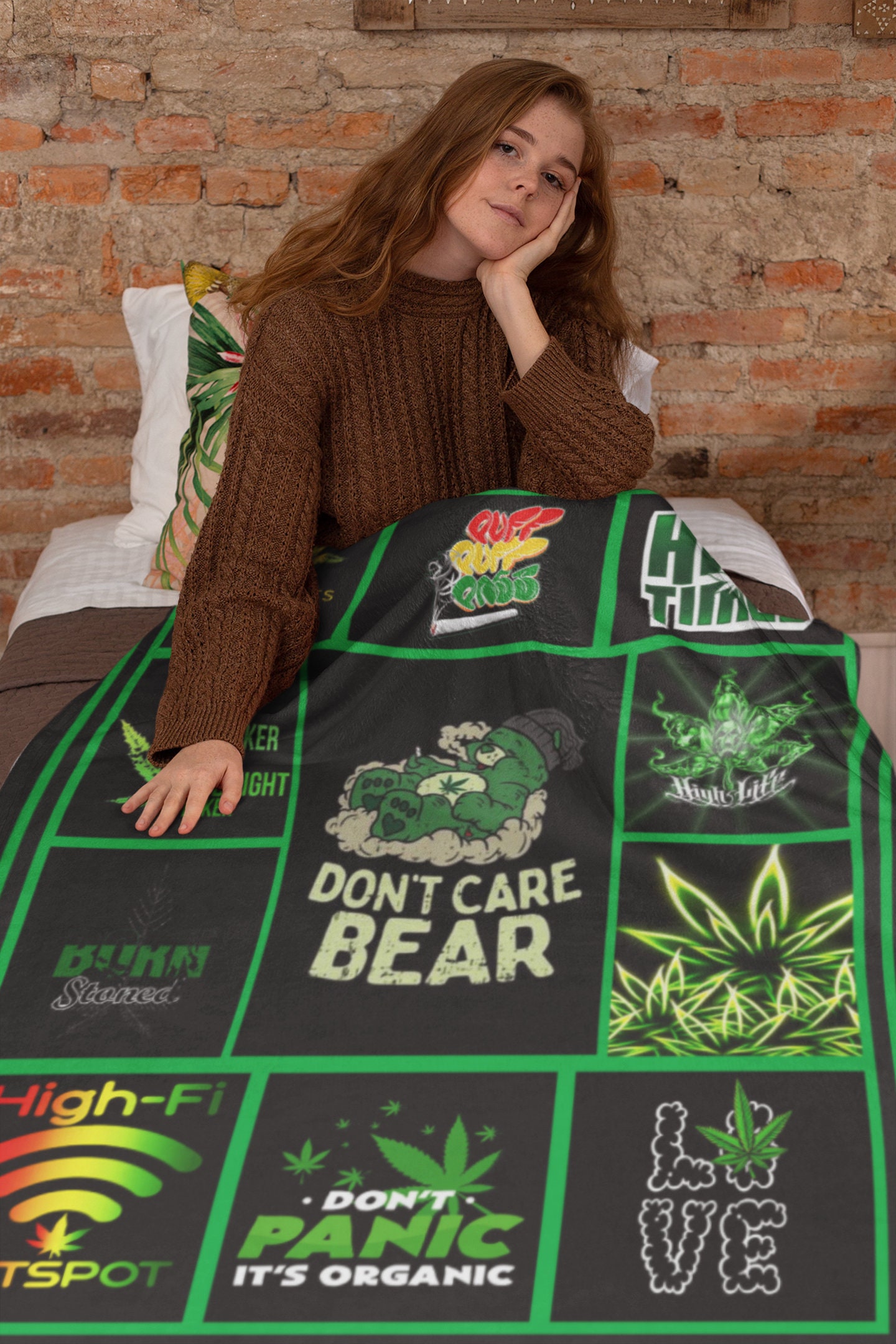 ウィード愛好家用ブランケット、マリファナ用ブランケット、大麻用