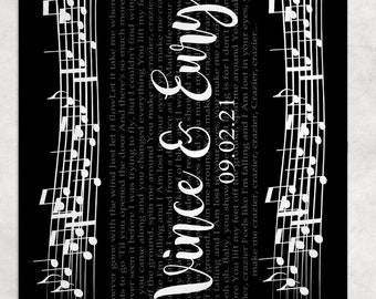 Custom Wedding Song Sheet Music Lyric Super Soft Fleece Blanket