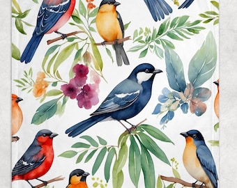Bird Watching Blanket, Bird Watching Gifts, Baby Blanket Gift, Kids Blanket,  Gift, Christmas Gift, Bird Blanket