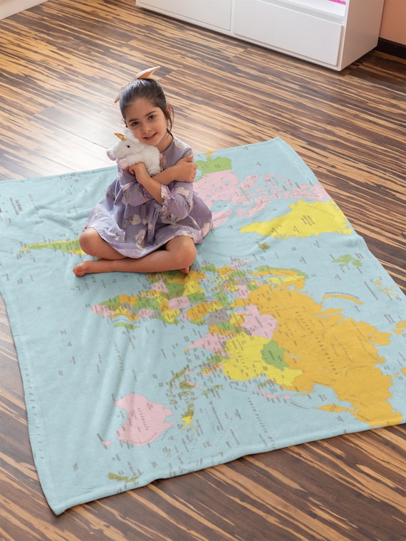 World Map Baby Blanket Welcome to the World Blanket Minky Blanket Baby Shower Blanket Cool Baby Gift Newborn Blanket Toddler Blanket Etsy Canada