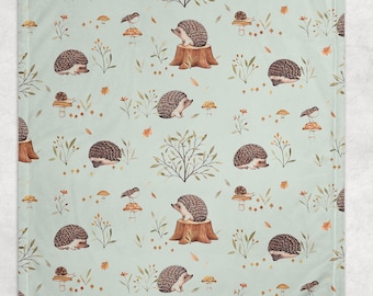 Hedgehog Blanket, Hedgehog Throw Blanket, Hedgehog Fleece Blanket, Hedgehog Kid Blanket, Hedgehog Adult Blanket