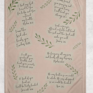 Healing Scriptures Throw Blanket, Prayer Bible Verse