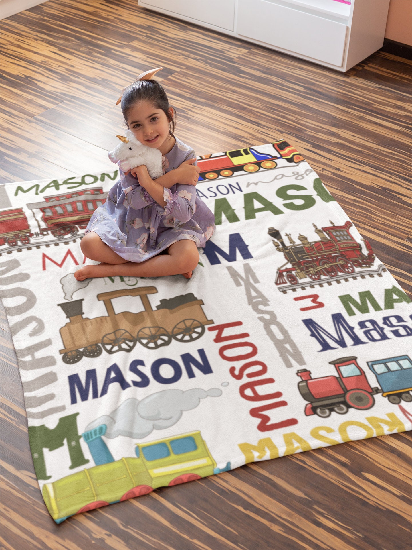Personalized Train Baby Blanket Trains Personalized Blanket Etsy