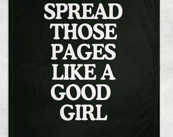 Bookish Gift, Bookish Blanket, Smut Blanket, Gift for Smut Lover, Reading Lover Gift, Reading Blanket, Spread Those Pages, Booktok Blanket