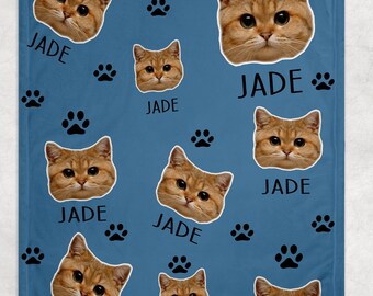 personalized cat blanket