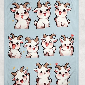 Couverture drôle de chèvre, animal de la ferme, cadeau pour les amateurs de chèvre, cadeau d'anniversaire pour enfants mignons, idée de déco de couverture de ferme pour propriétaire de chèvre