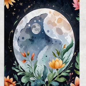Floral Moon Blanket Christmas Nursery Blanket Little Star Kids Blanket Spring Floral Baby Shower Gift For Girls