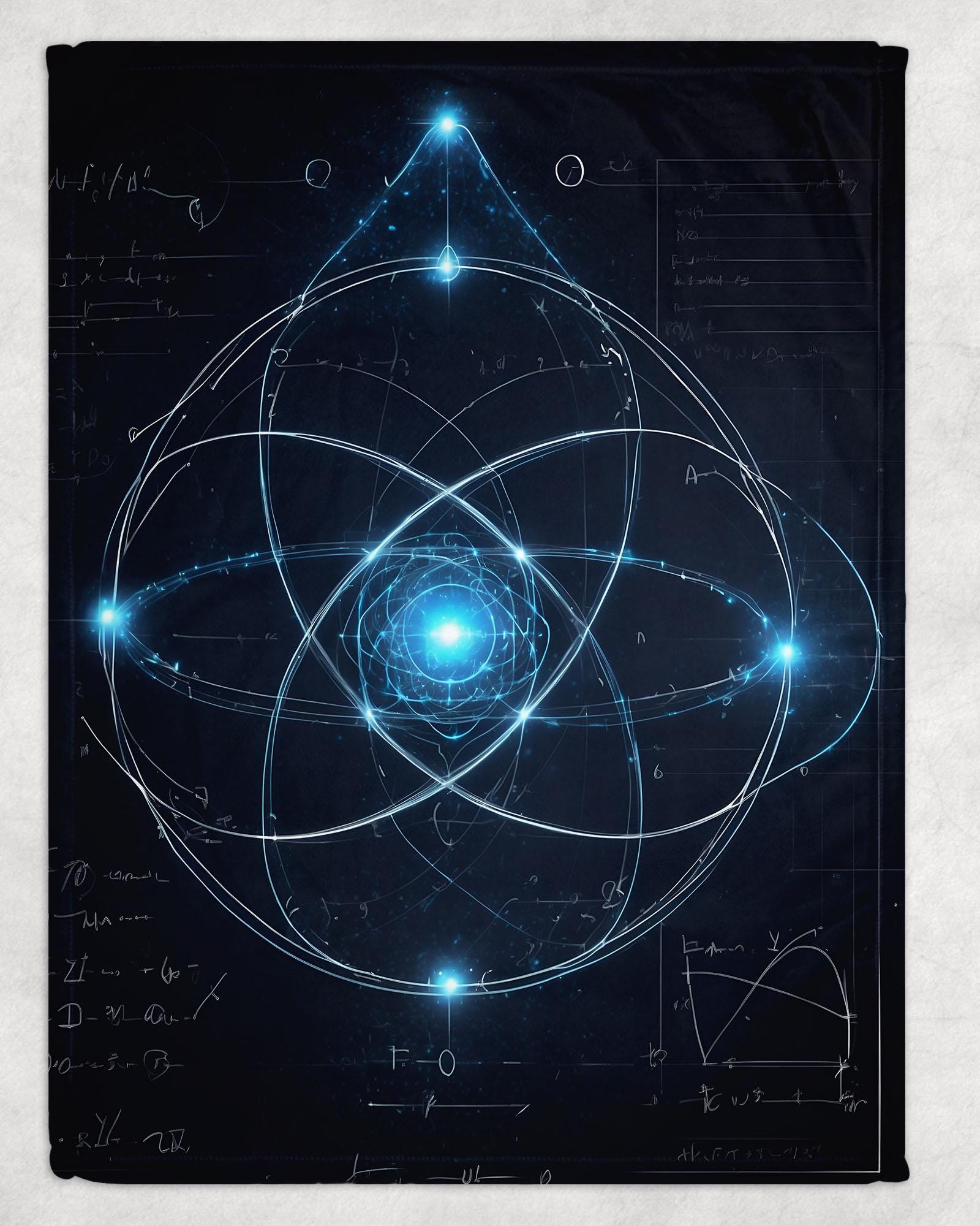 Science Blanket - Quantum Physics Equations, science gift, throw blanket, physicist, physics student, science graduation gift, home décor