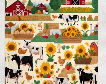 Farm Valley Fleece Blanket: Cozy Gamer Throw